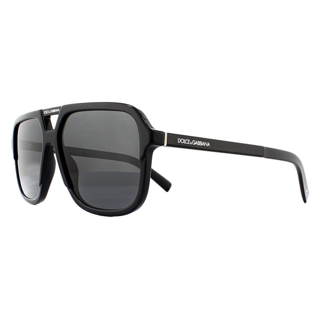 Dolce & Gabbana Dolce & Gabbana Men's Aviator Black Dark Grey Sunglasses - 2
