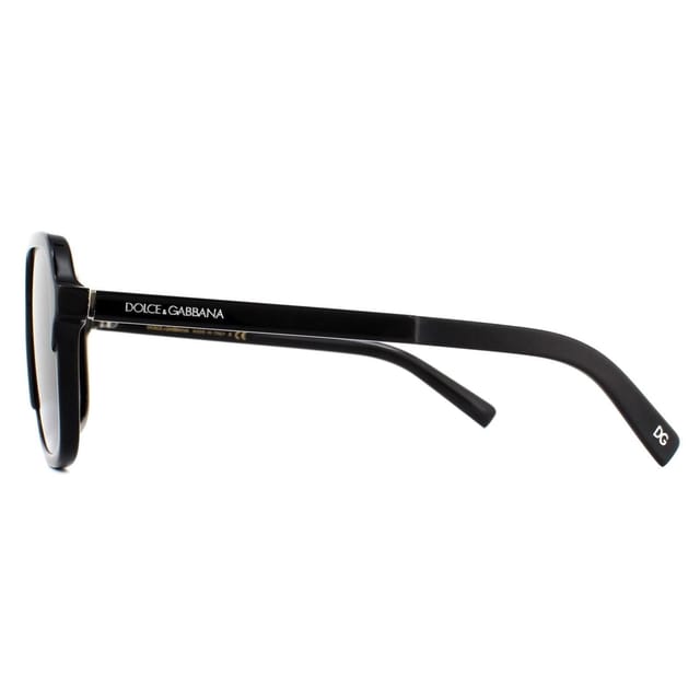Dolce & Gabbana Dolce & Gabbana Men's Aviator Black Dark Grey Sunglasses - 3