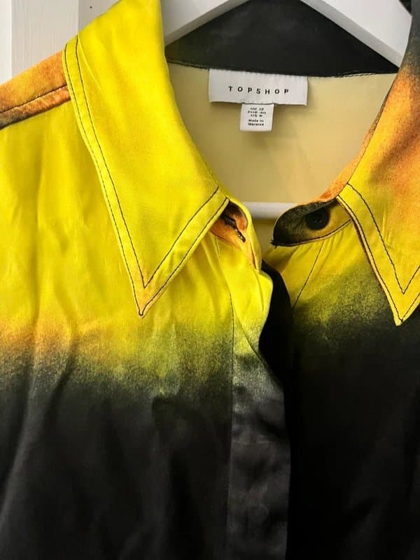 Topshop Black Satin shirt