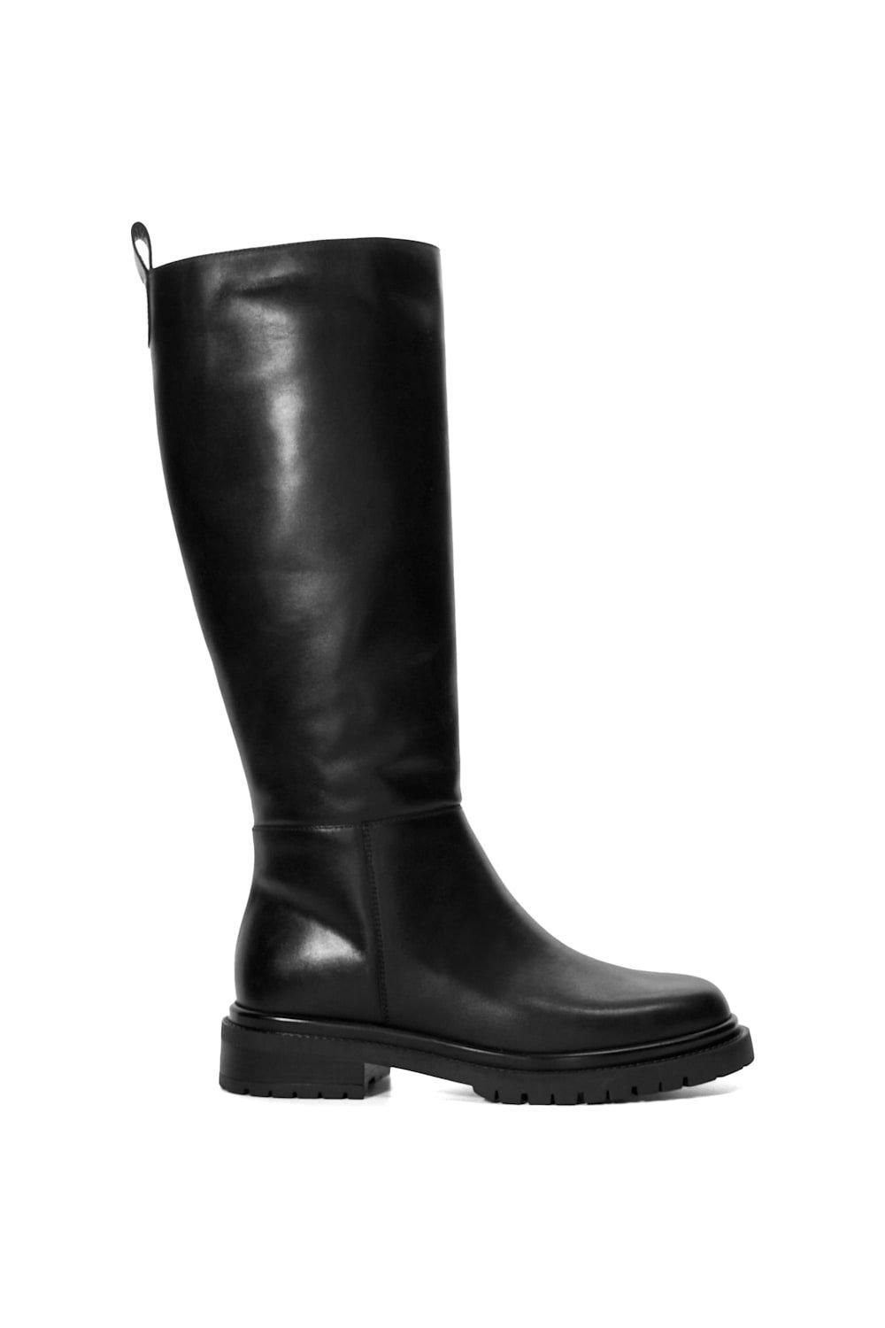 Dune London Dune London Women's 'Tilings' Leather Knee High Boots in Black - 4