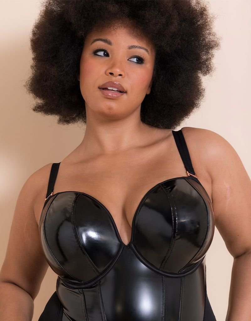 Scantilly Scantilly Women's Classique Plunge Strapless Padded Body in Black - 3