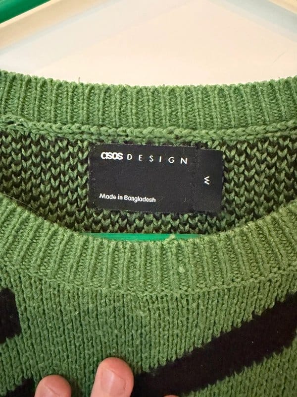 ASOS Green Knitted Geo Jumper