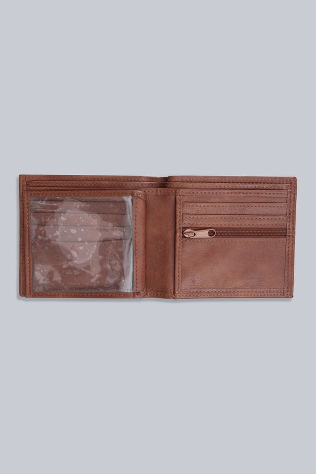 Animal Animal Men's Classic Durable Compact Lightweight Multipocketed Coin Purse Wallet in Tan - 3