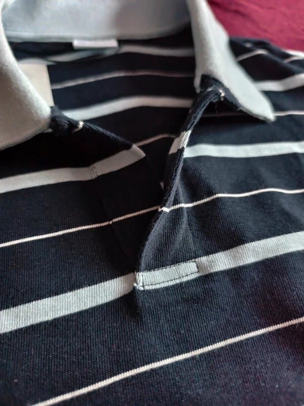 Bershka Striped Oversized Polo Tee