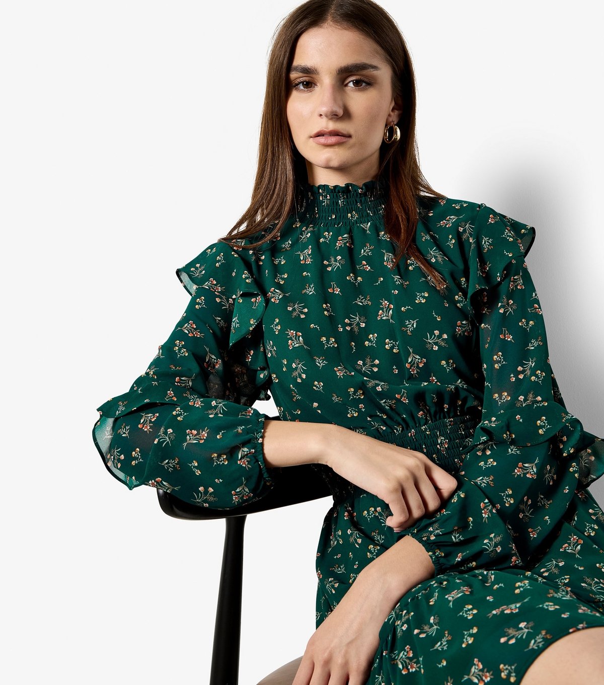 Apricot Women's Spaced Vintage Ditsy Floral Mini Dress Apricot New Look - 4