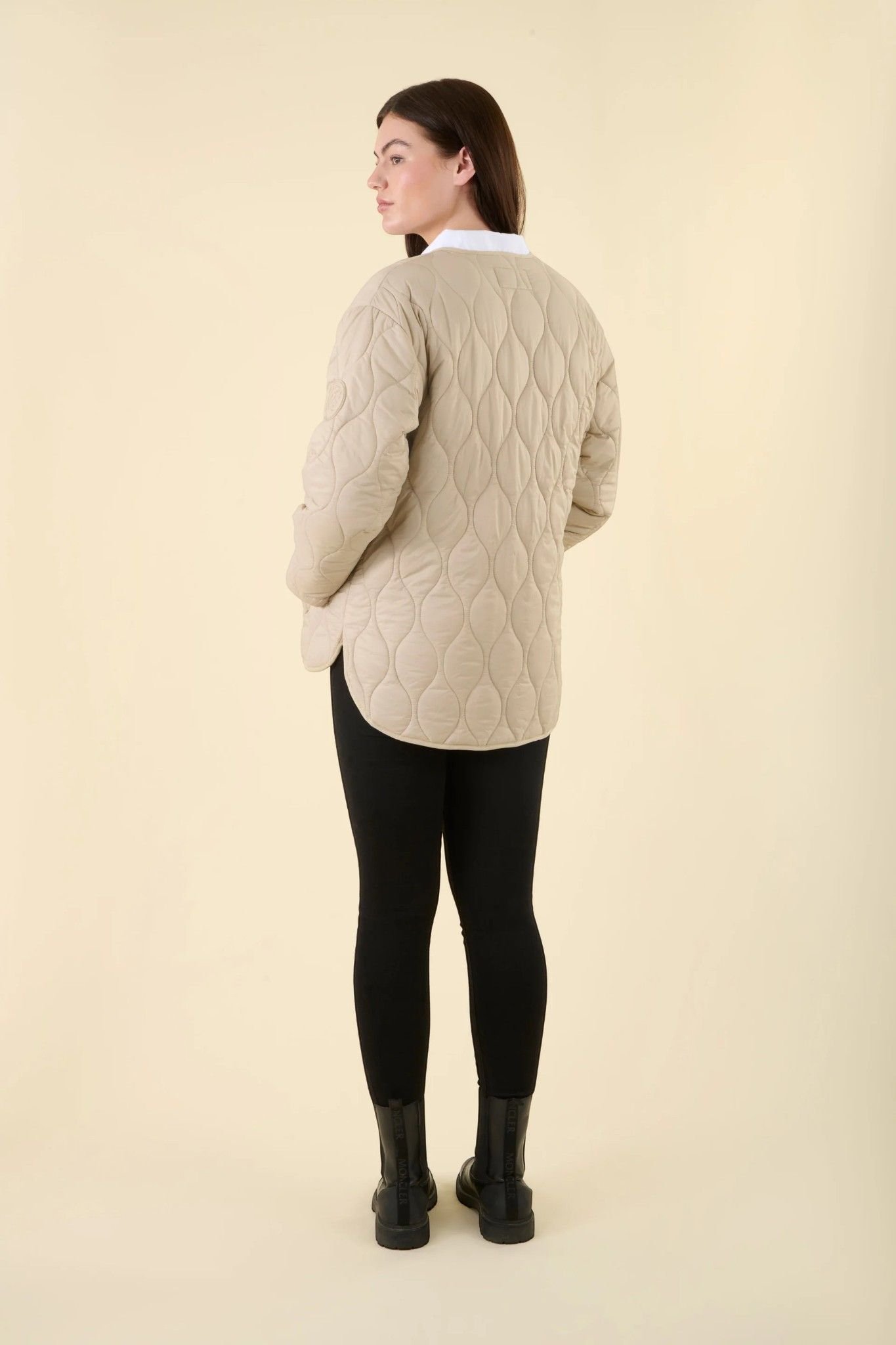 D2C D2C Women's Ursula Quilted Jacket in Cream - 3