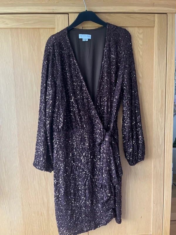 Never Fully Dressed Brown Sequin Never Fully Dressed dress
