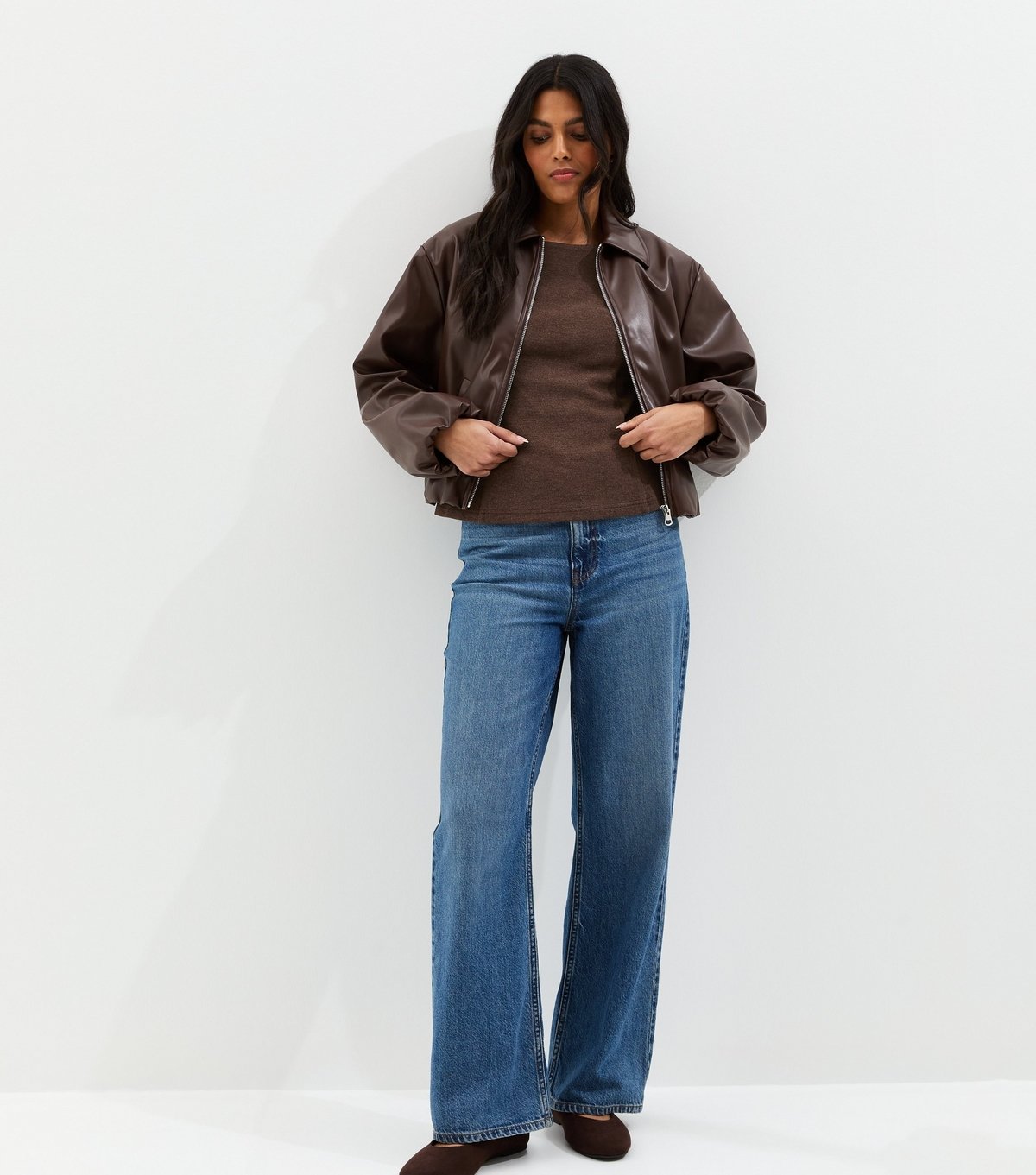 New Look Women's Brown Soft Touch Peplum Vest New Look - 3