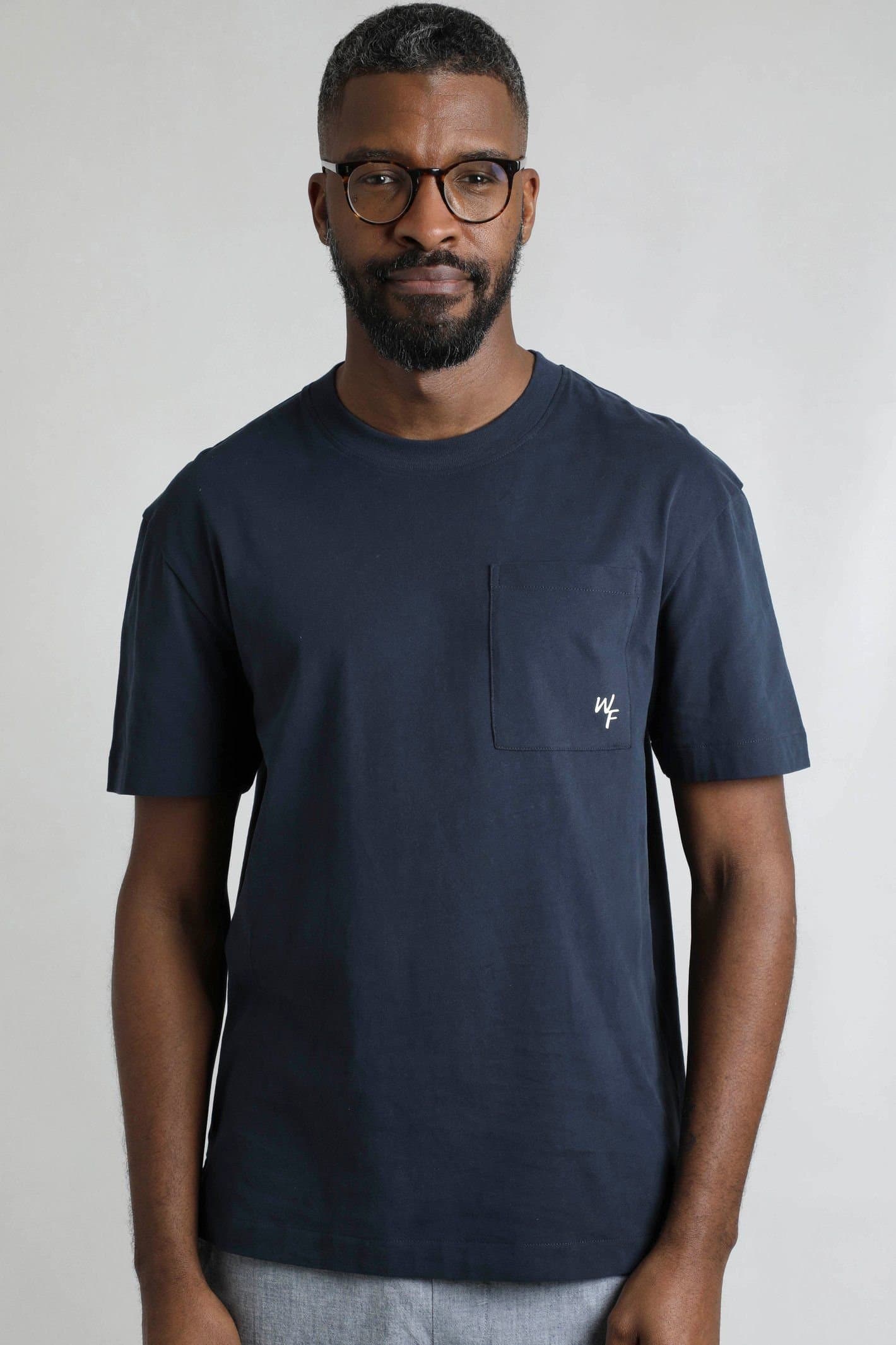 Weird Fish Weird Fish Men's Keaton Super Soft Pocket T-Shirt in Navy