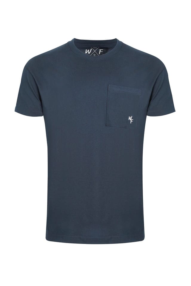 Weird Fish Weird Fish Men's Keaton Super Soft Pocket T-Shirt in Navy - 2