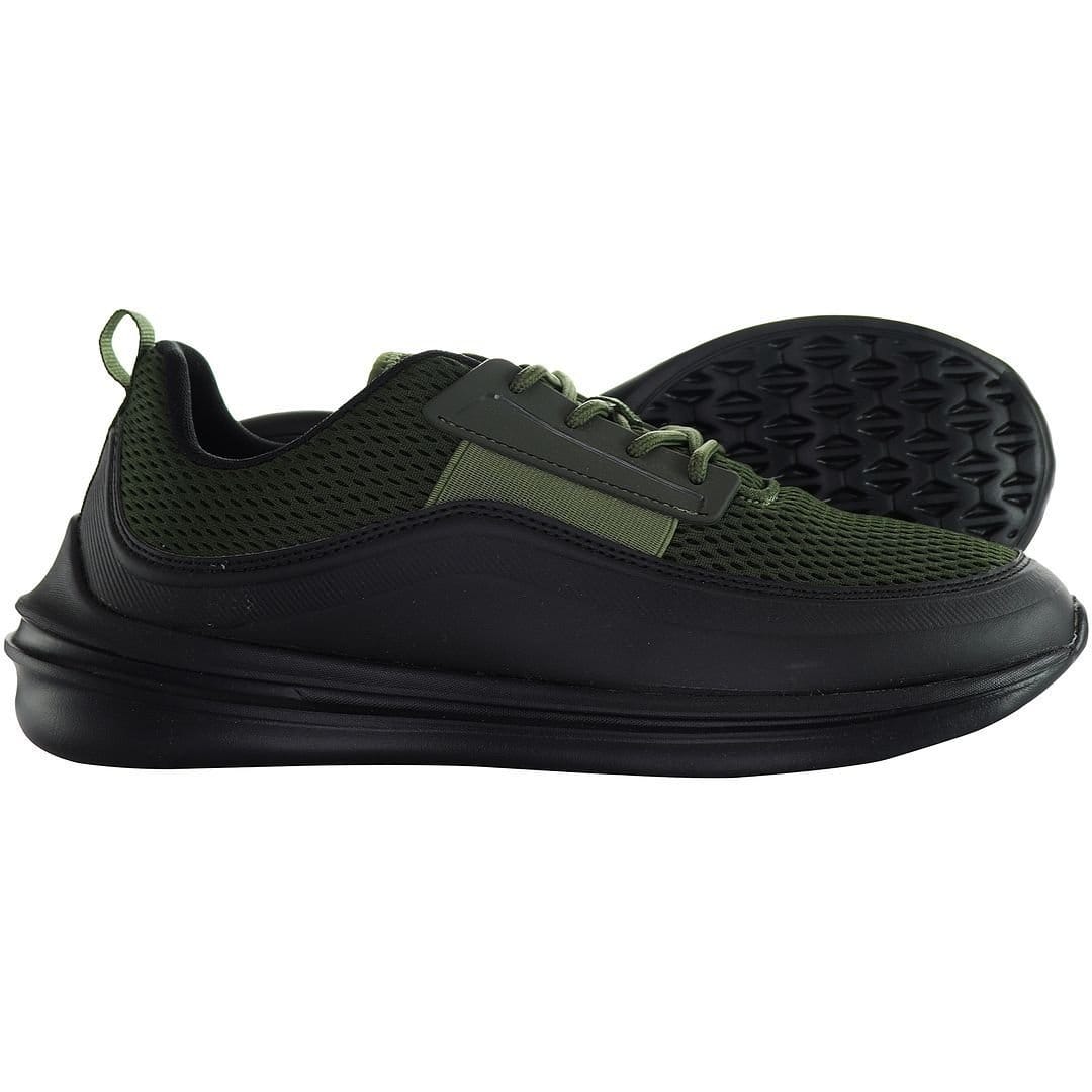 Henleys Henleys Men's Silva Khaki/Black Running Shoes in Black - 4