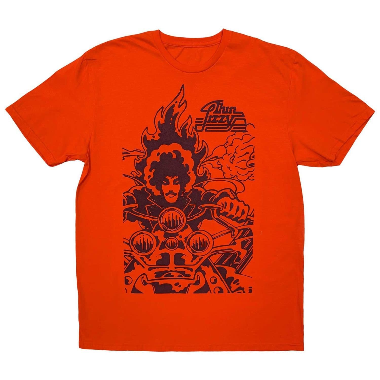 Thin Lizzy Thin Lizzy Men's The Rocker Cotton T-Shirt in Orange