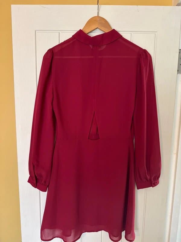 Jack Wills Jack Wills Burgundy Shirt Mini Dress