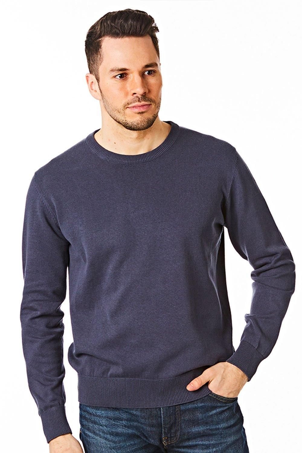 CastlePoint CastlePoint Men's Crew Neck Knitted Jumper in Navy - 1
