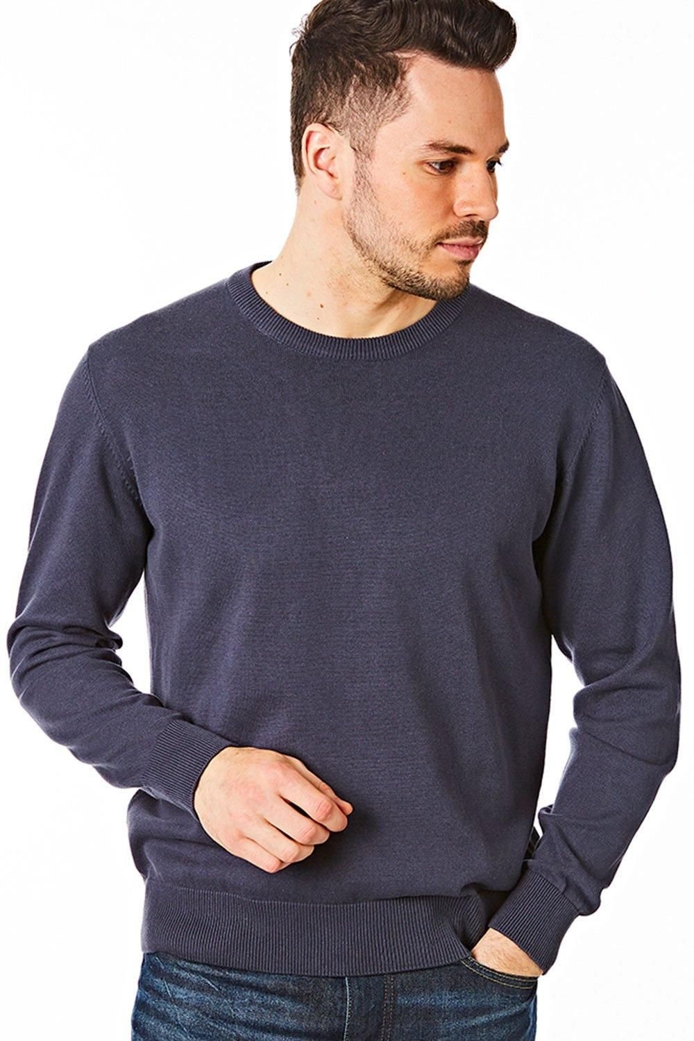 CastlePoint CastlePoint Men's Crew Neck Knitted Jumper in Navy - 2