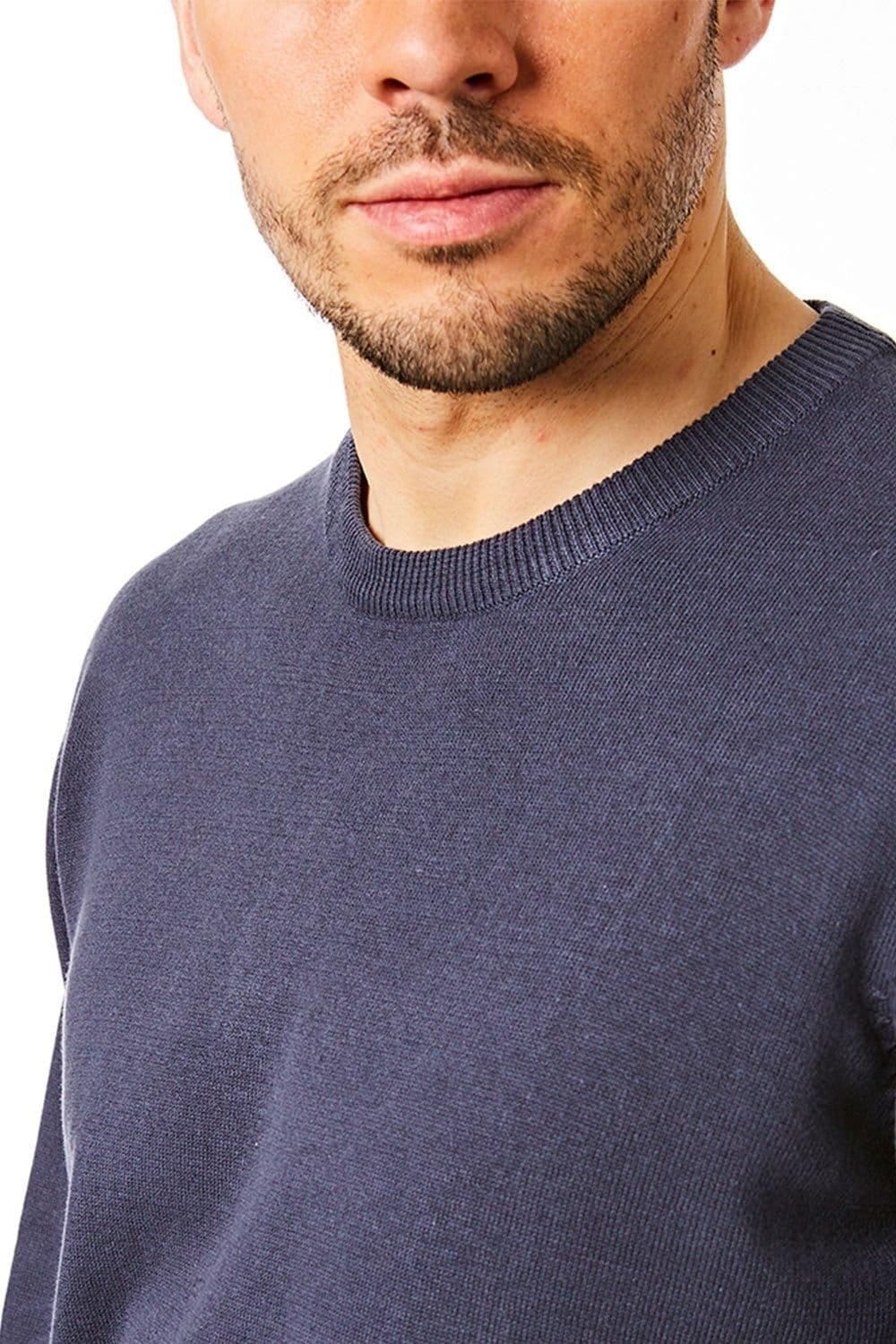 CastlePoint CastlePoint Men's Crew Neck Knitted Jumper in Navy - 4