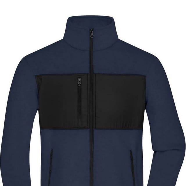 James and Nicholson James and Nicholson Men's Fleece Jacket in Navy - 2