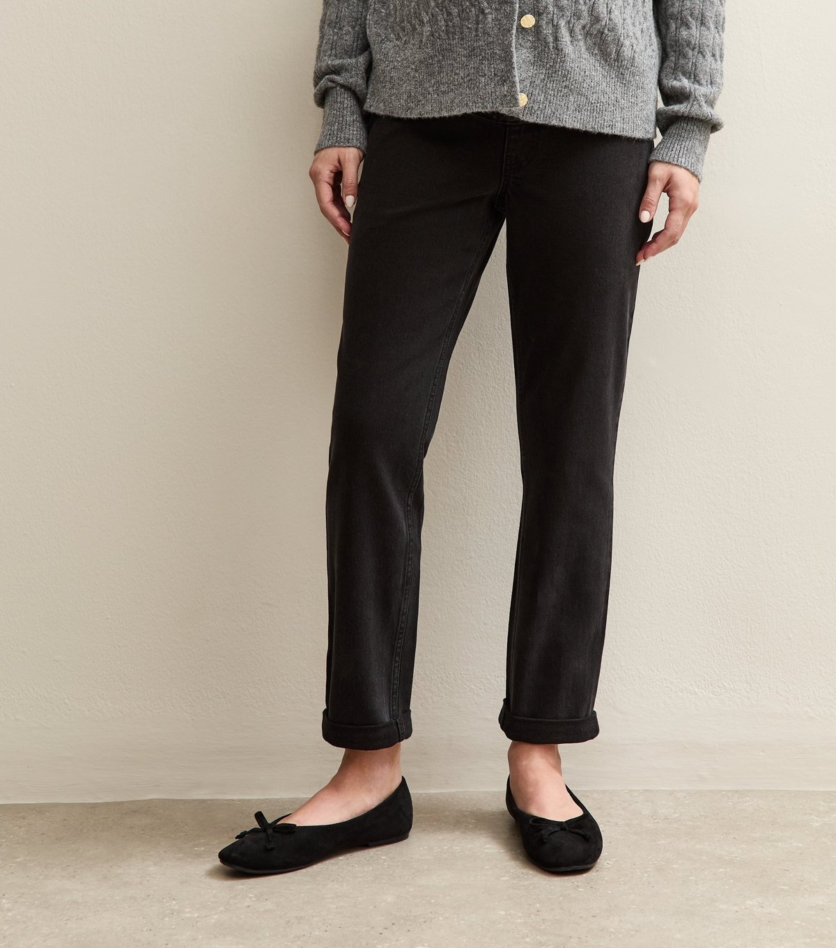 New Look Women's Maternity Black Mom Jeans New Look - 2