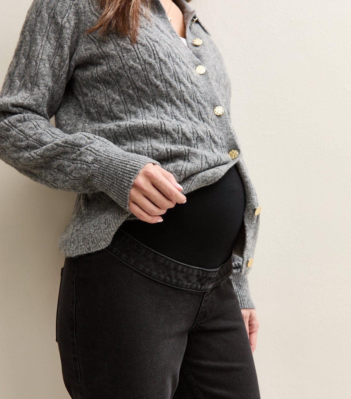 New Look Women's Maternity Black Mom Jeans New Look - 4