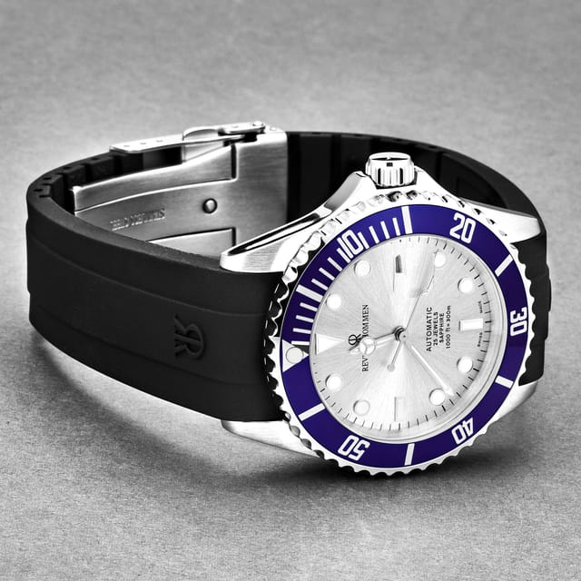 Revue Thommen Revue Thommen Men's Diver Automatic Rubber, 42mm Stainless Steel Case in Silver - 2