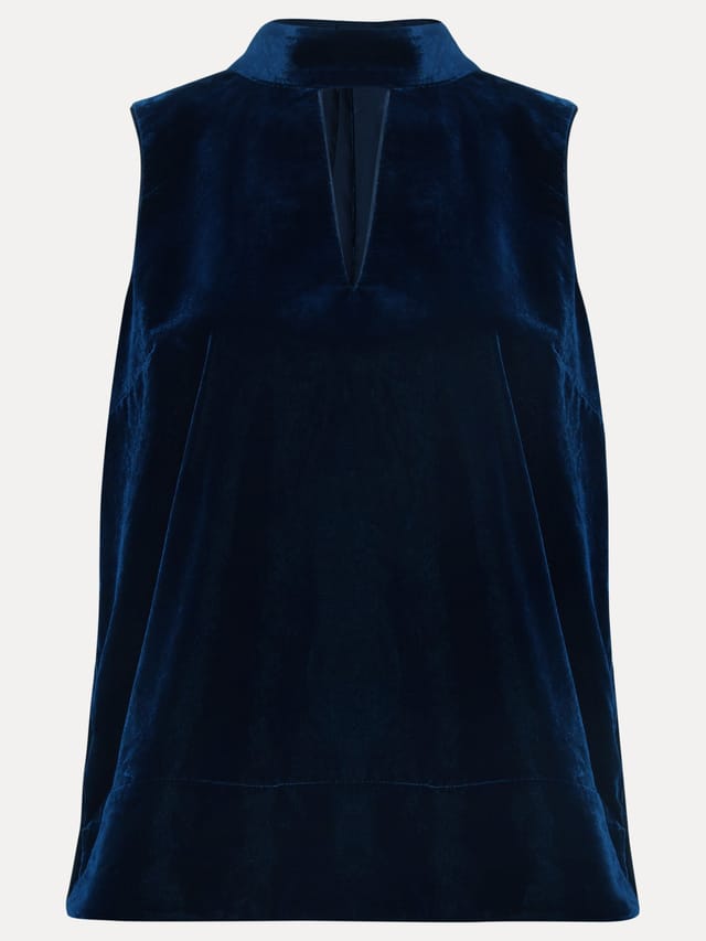 Phase Eight Phase Eight Women's Eilish Velvet Top in Dark Navy - 2