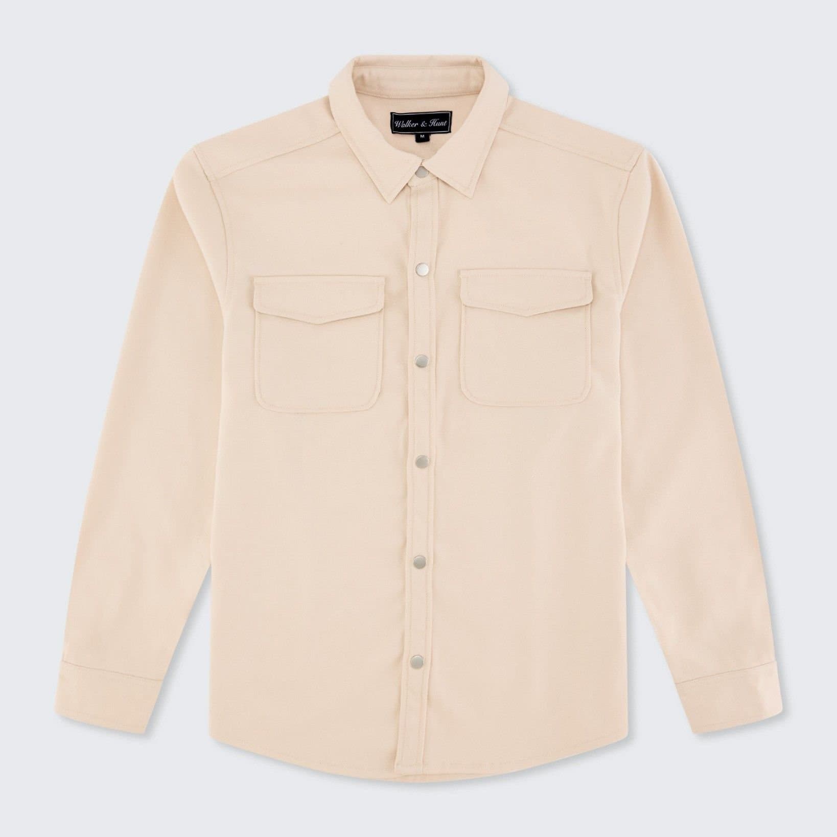 Walker & Hunt Walker & Hunt Men's Mason Overshirt in Cream