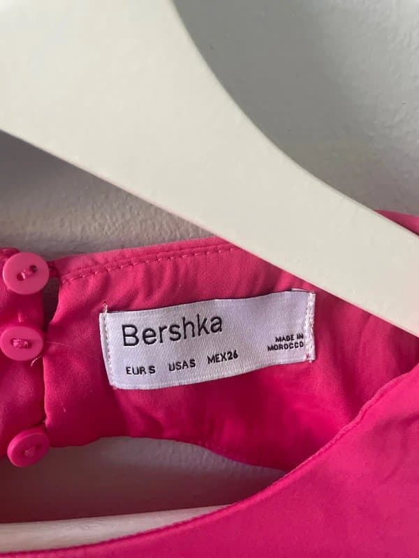 Bershka Bershka Pink Open Back Satin Mini Party Dress Size S