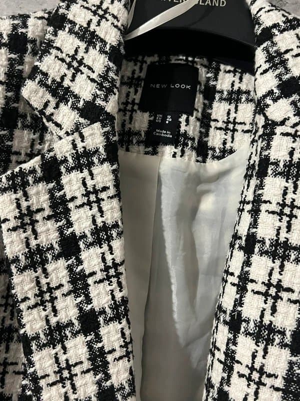 New Look Fitted Dogtooth Blazer