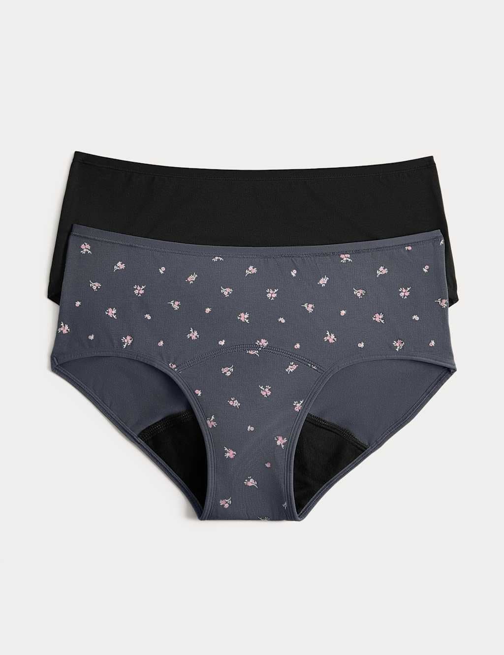 Marks & Spencer M&S 2 Pack Heavy Absorbency Period Knicker Shorts Carbon