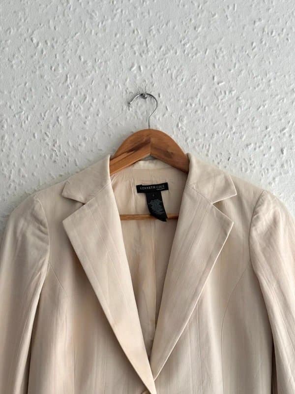 Kenneth Cole Women's Kenneth Cole Cream Cotton Blazer - 6uk