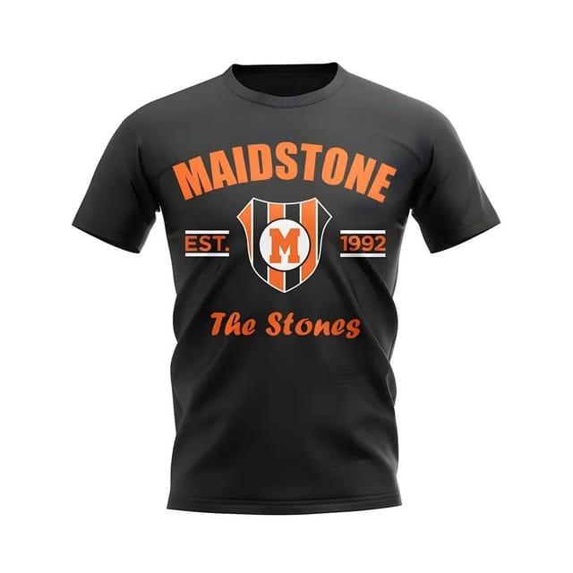 Maidstone Maidstone Men's Personalised Established Football T-Shirt in Black - 2