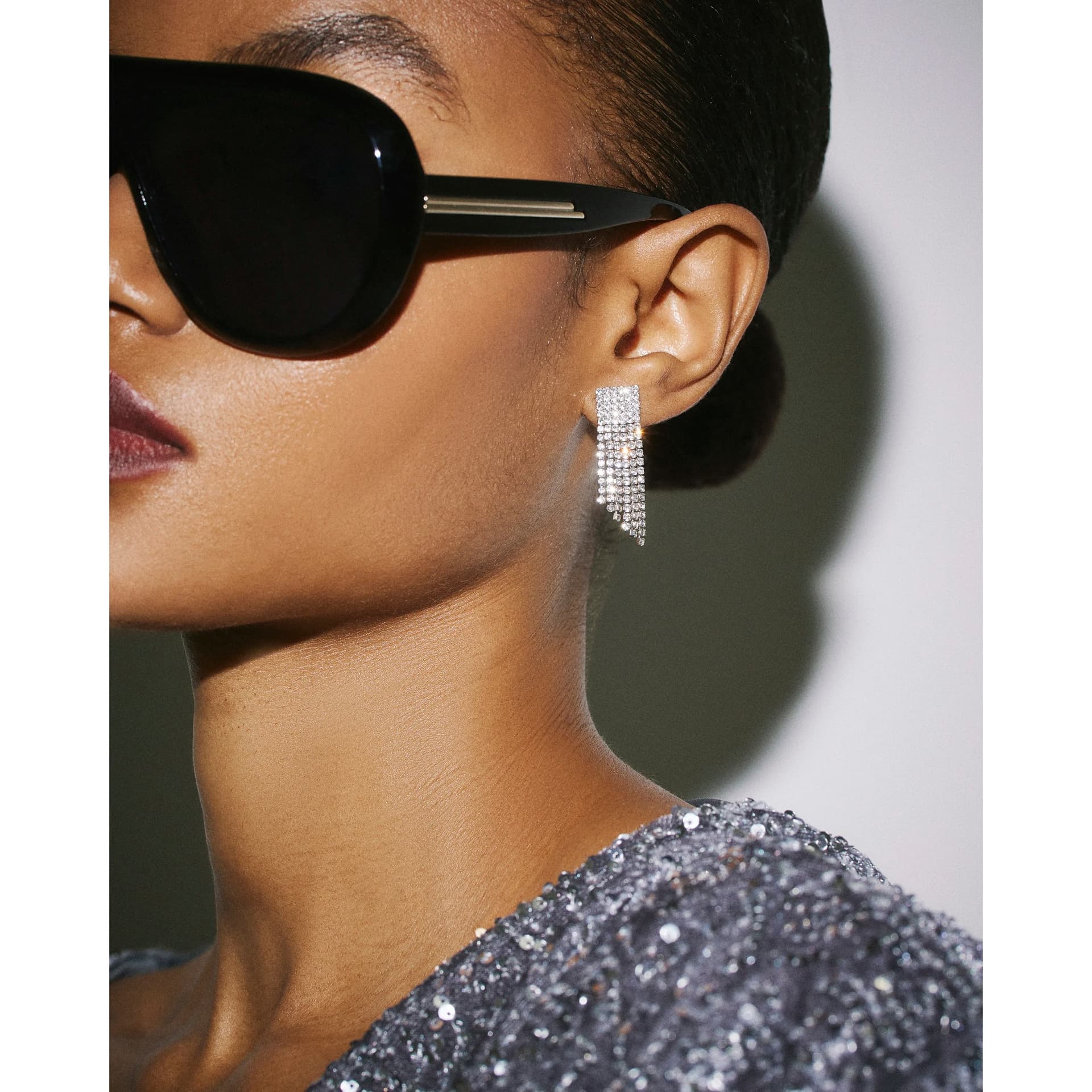 River Island River Island Womens Silver Small Cupchain Drop Earrings
