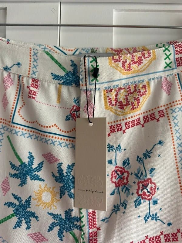 Never Fully Dressed Never Fully Dressed summer embroidery printed trouser in size 10 UK- NWT