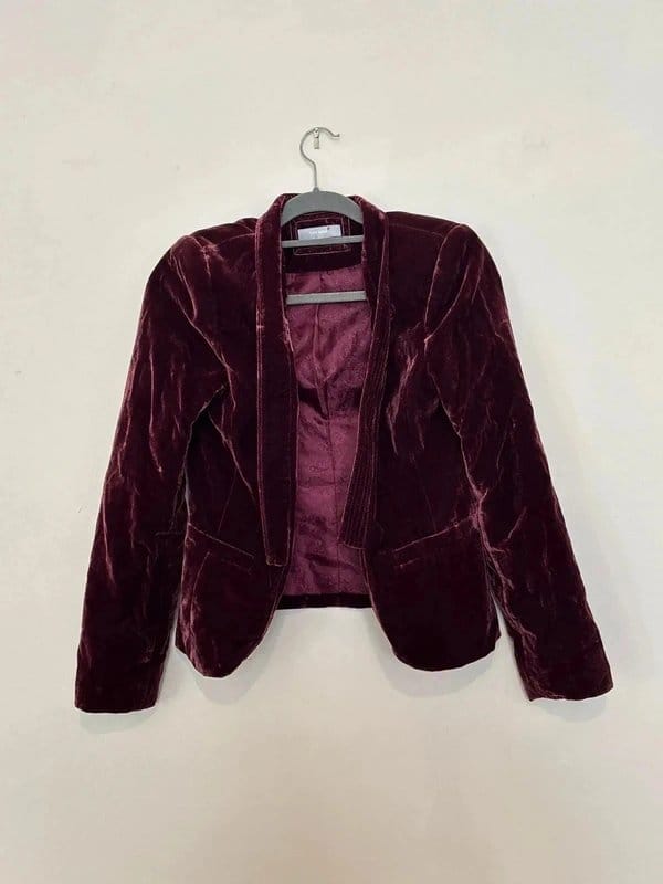 Per Una Purple Velvet Jacket Size 8