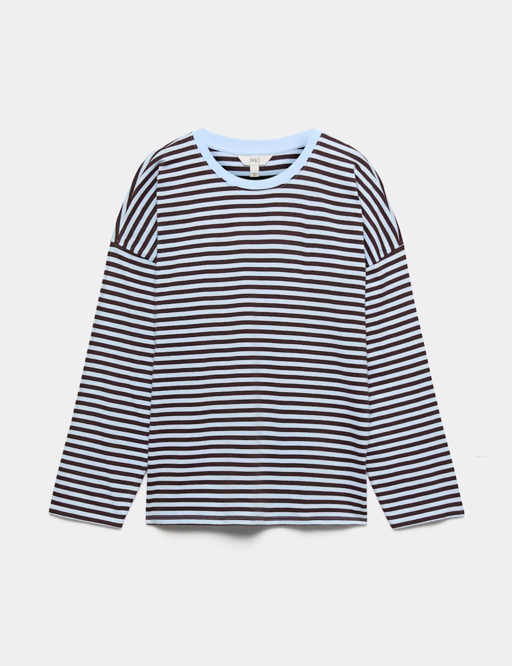 Marks & Spencer M&S Blue Striped Long-Sleeve Top