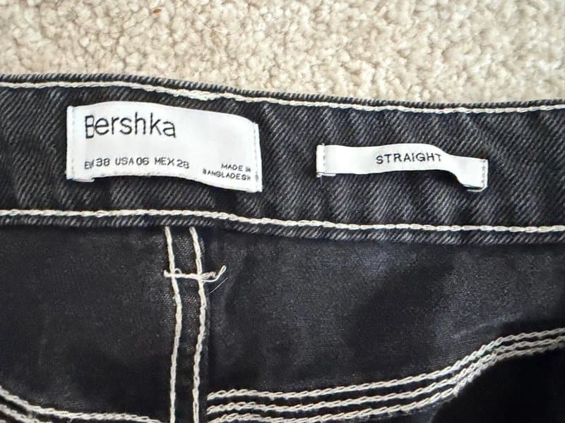 Bershka Black straight leg jeans