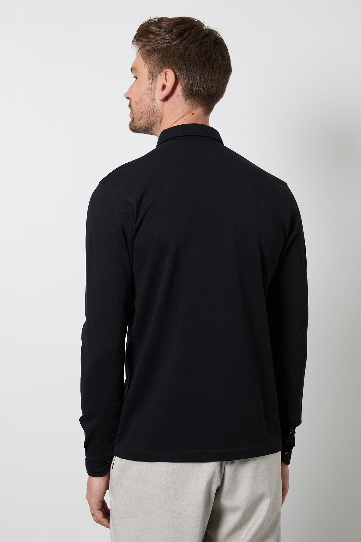 Burton Burton Men's Black Long Sleeve Smart Polo Shirt - 3