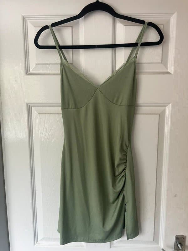 H&M H&M green mini dress