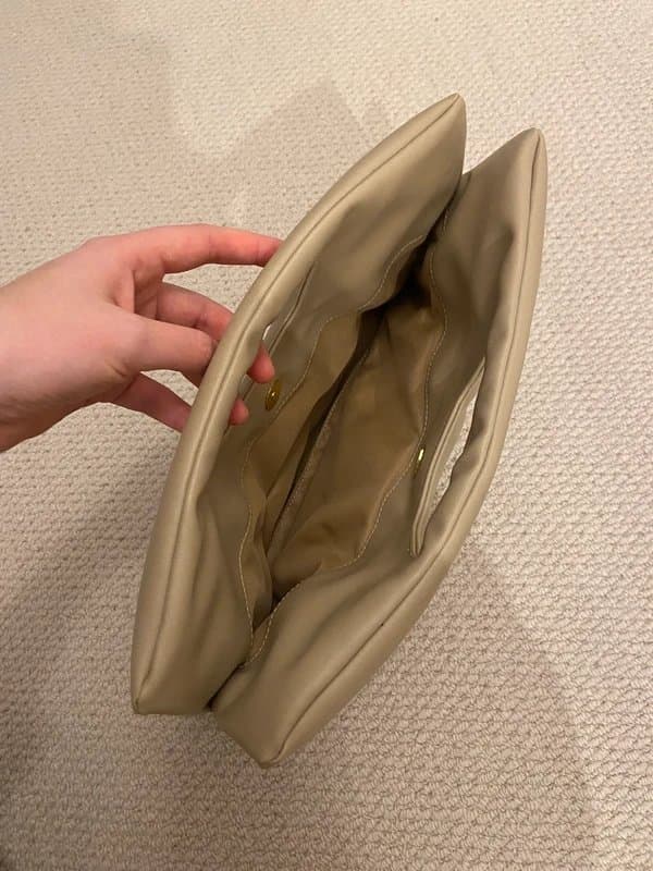 ASOS ASOS beige faux leather clutch bag
