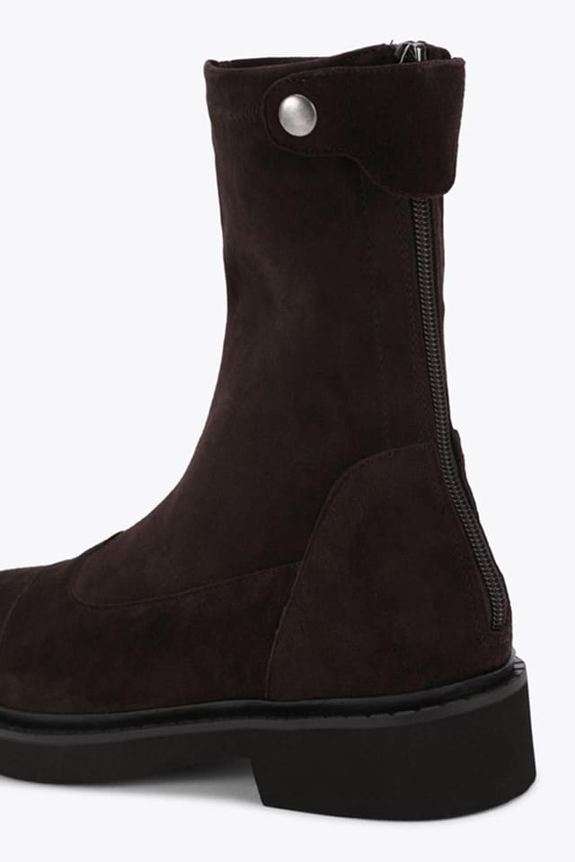 Steve Madden STEVE MADDEN Women's 'Myer Dark Brown' Suede Boots in Dark Brown - 3