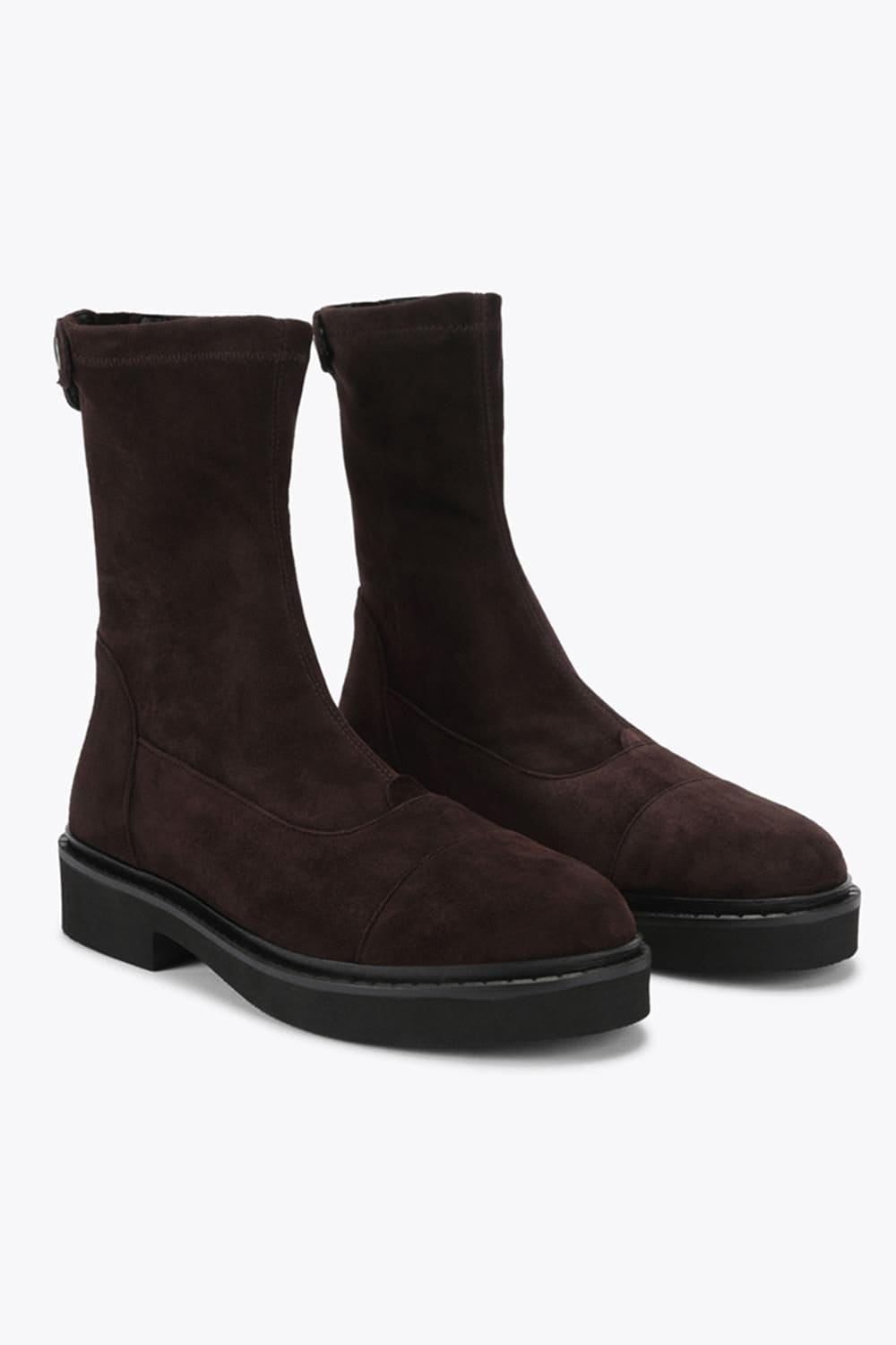 Steve Madden STEVE MADDEN Women's 'Myer Dark Brown' Suede Boots in Dark Brown - 4