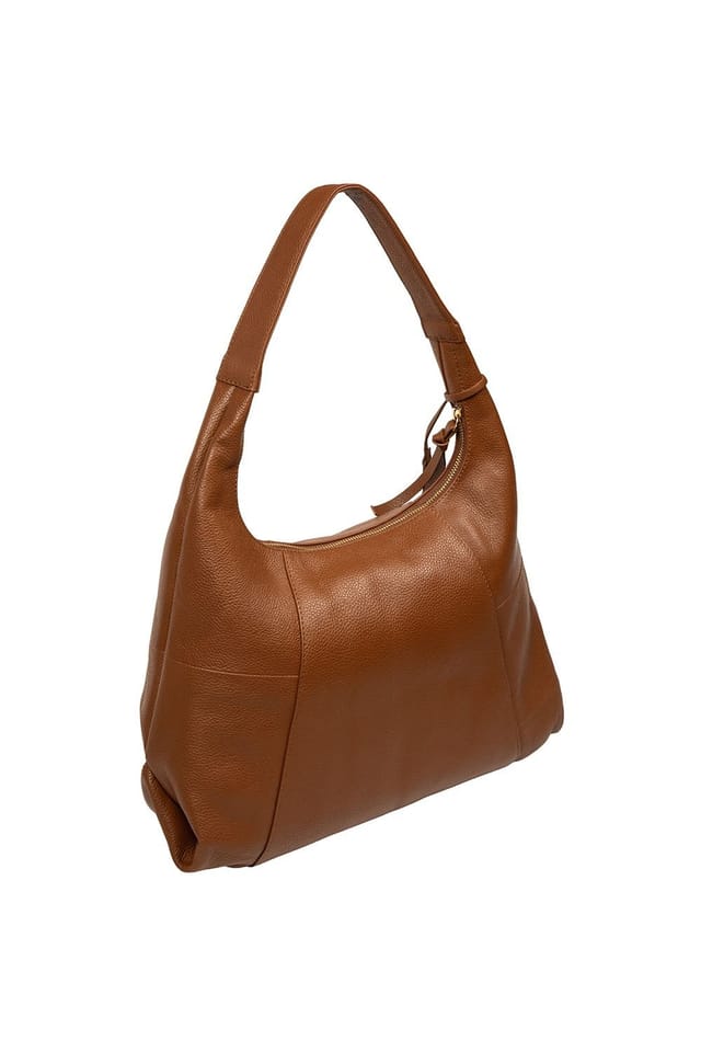 Pure Luxuries London Pure Luxuries London Women's 'Kirsten' Leather Shoulder Bag in Tan - 3