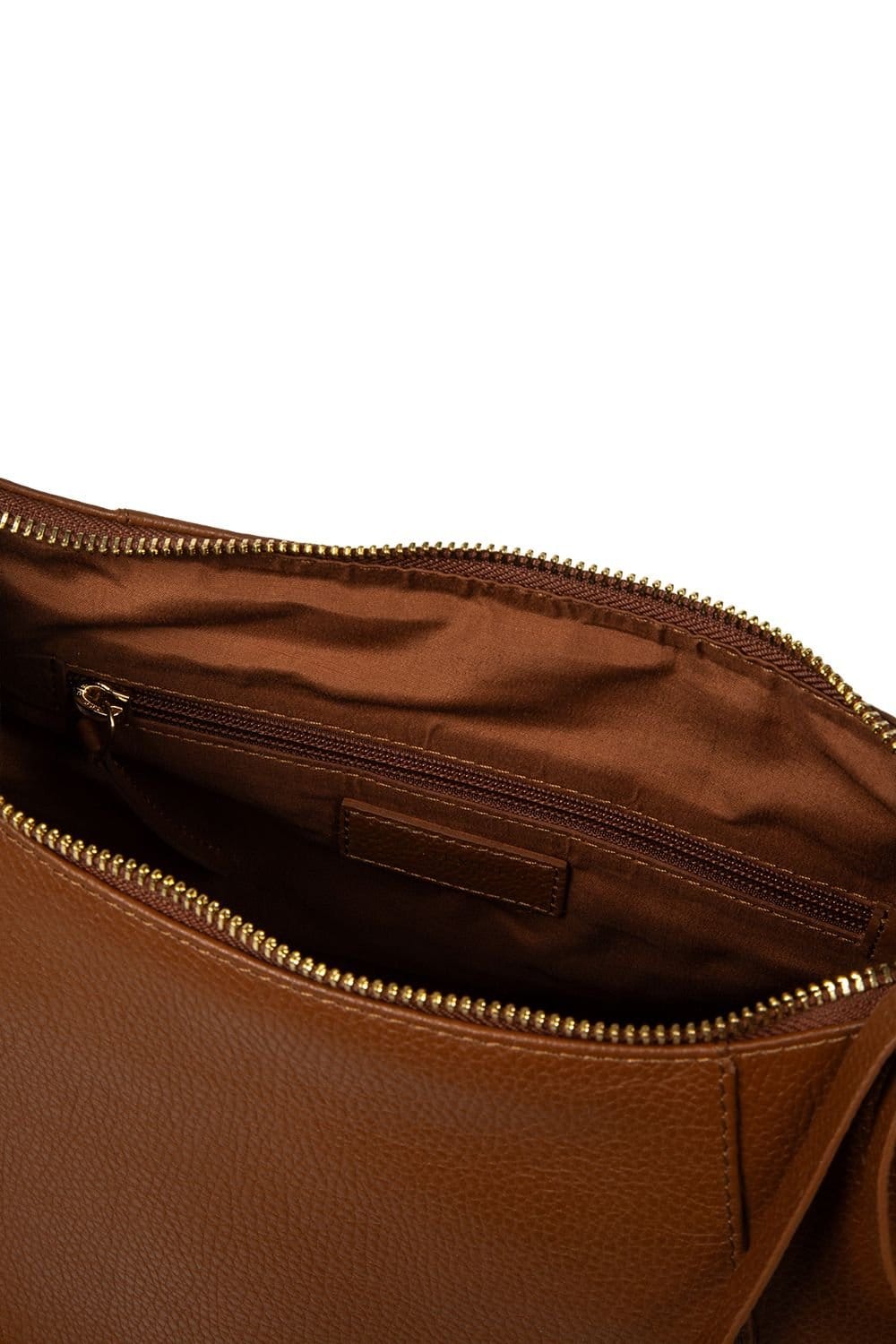 Pure Luxuries London Pure Luxuries London Women's 'Kirsten' Leather Shoulder Bag in Tan - 4