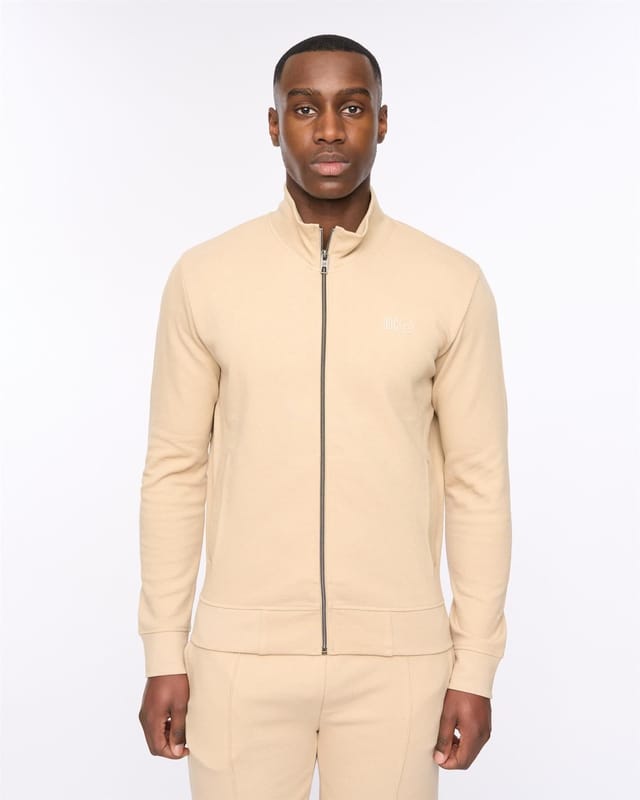 Duck&Cover Duck&Cover Men's Hannings Men's Zip-Up Sweatshirt - Cotton Rich Stretch Fleece with Raised Ink Branding in Stone - 2
