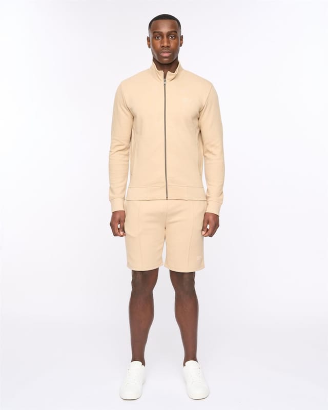 Duck&Cover Duck&Cover Men's Hannings Men's Zip-Up Sweatshirt - Cotton Rich Stretch Fleece with Raised Ink Branding in Stone - 3