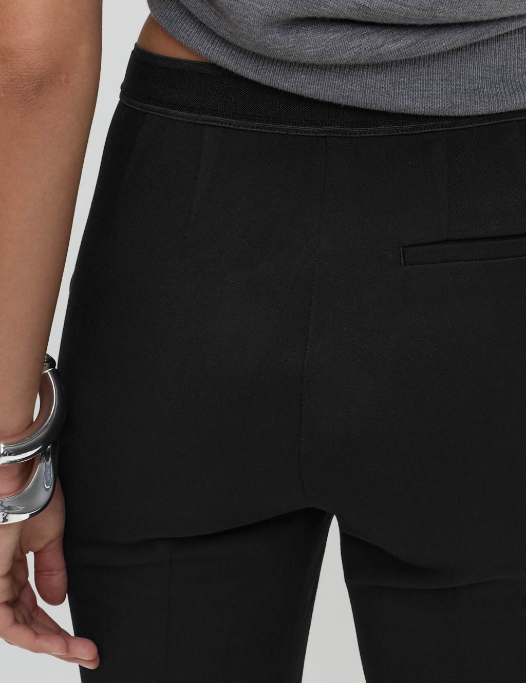 Marks & Spencer M&S Slim Fit Ankle Grazer Trousers Black - 4