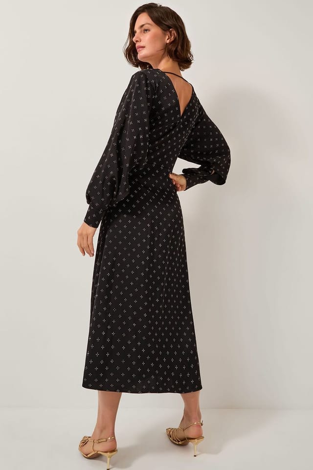 Monsoon Monsoon Women's Margo Hotfix Midi Tea Dress Black - 2