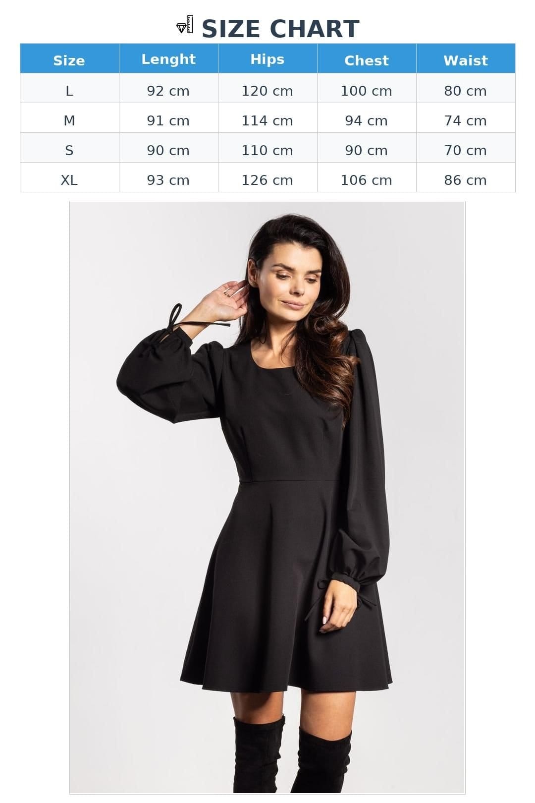 Love Lace Love Lace Women's Daydress Flared Mini Dress with Tie Sleeves in Black - 4