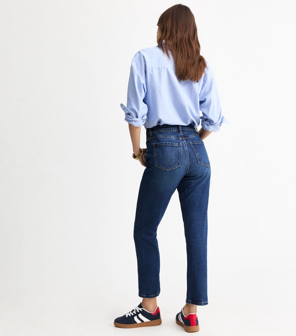 New Look Women's Blue Hannah Ankle Grazer Straight Leg Jeans New Look - 4