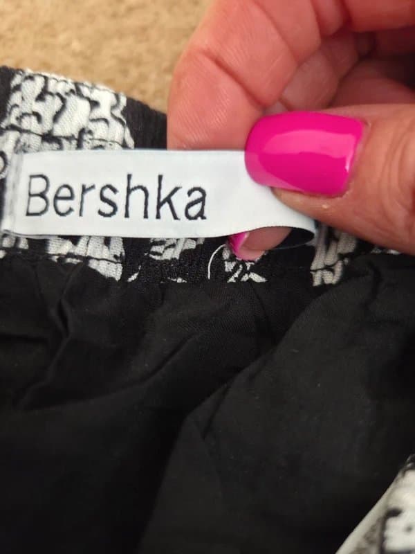 Bershka Strapless top with frill at bottom